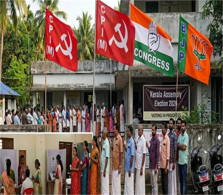 केरल में 140 सीटों पर मतदान शुरू, सुबह से पोलिंग बूथों पर उमड़ी भीड़