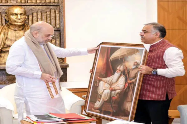 अमित शाह से मिले राज्यसभा सांसद तरुण चुघ, पंजाब की कानून-व्यवस्था और सुरक्षा मुद्दों पर की चर्चा