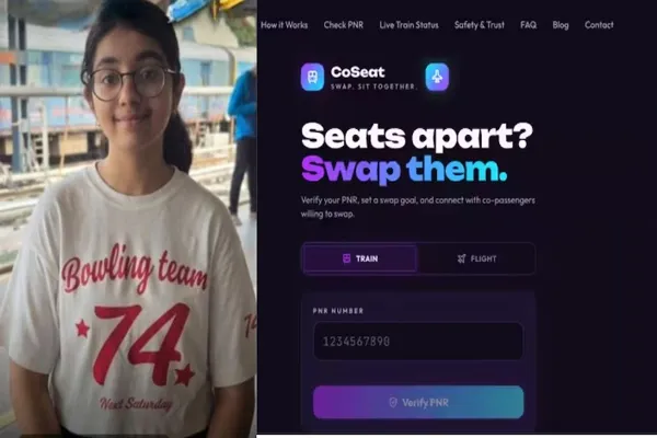 13 साल की शिरीन ने निकाला सीट बदलने का डिजिटल जुगाड़, ‘CoSeat’ से ट्रेन-फ्लाइट में साथ बैठ सकेंगे यात्री