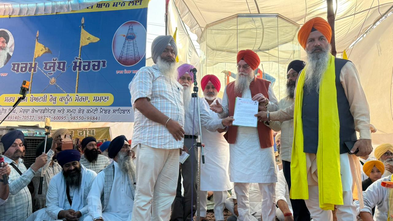 स्पीकर संधवां के नेतृत्व में विधायकों के प्रतिनिधिमंडल ने समाना टावर मोर्चा की संगत से की मुलाकात